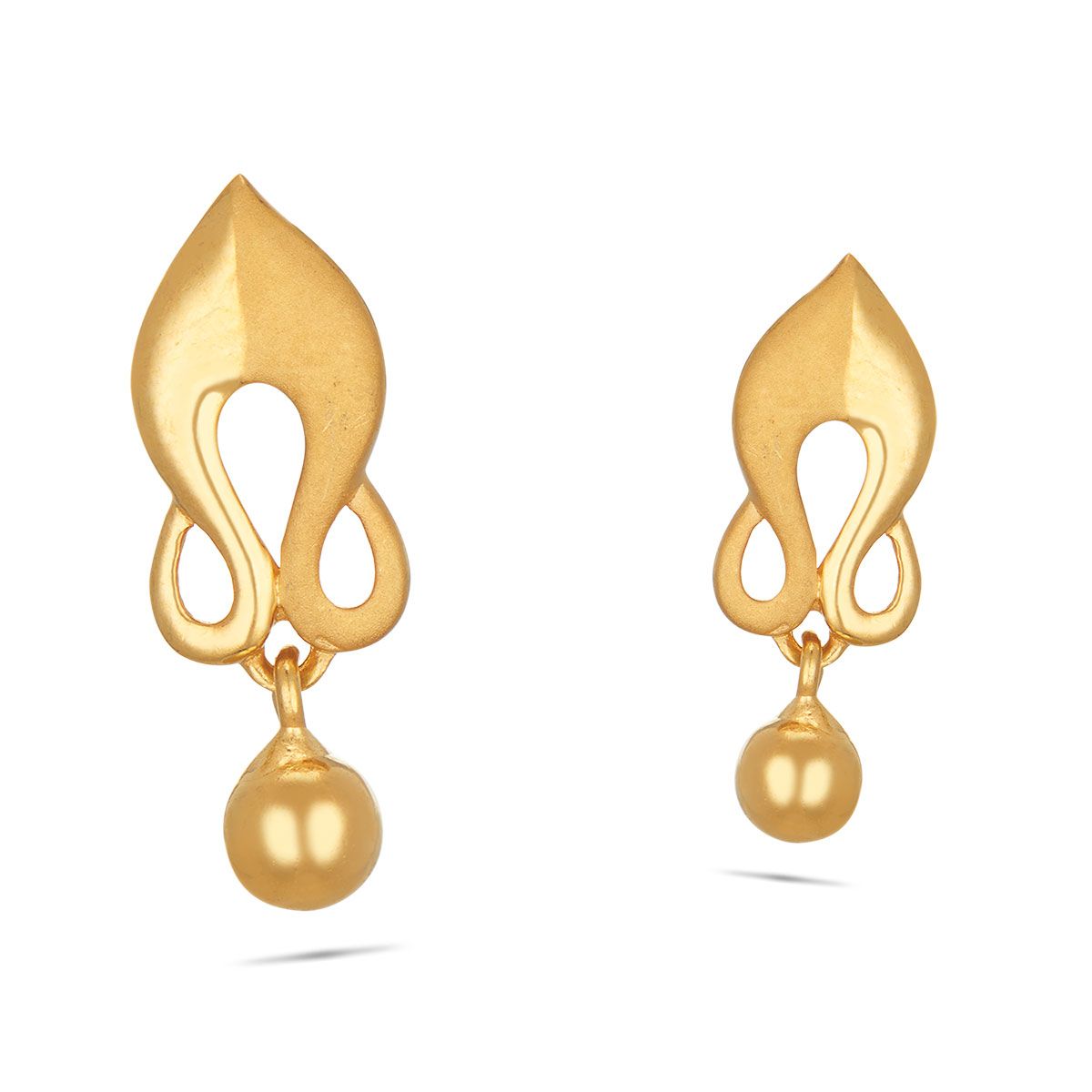 Buy One Gram Gold Office Wear Gold Design Simple Earrings for Ladies