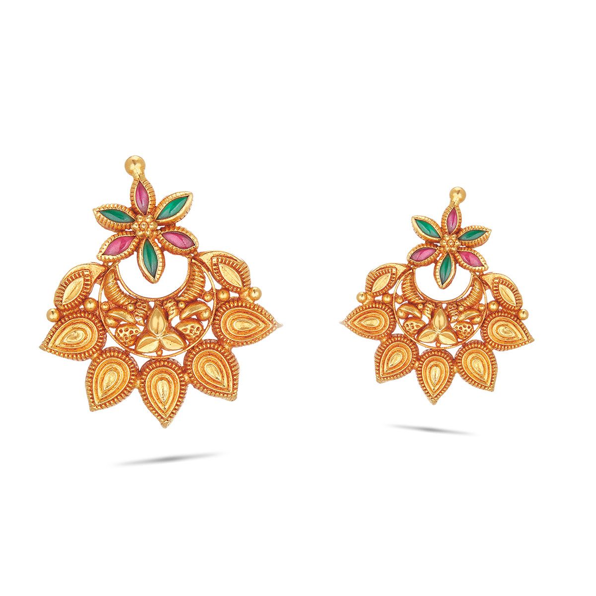 Traditional Enchanting Gold Earrings