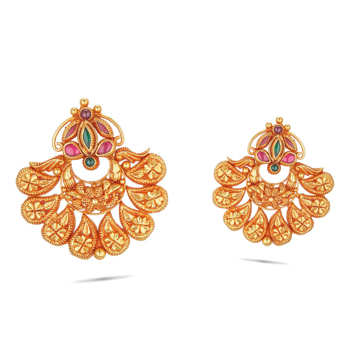 Traditional Enchanting Gold Earrings