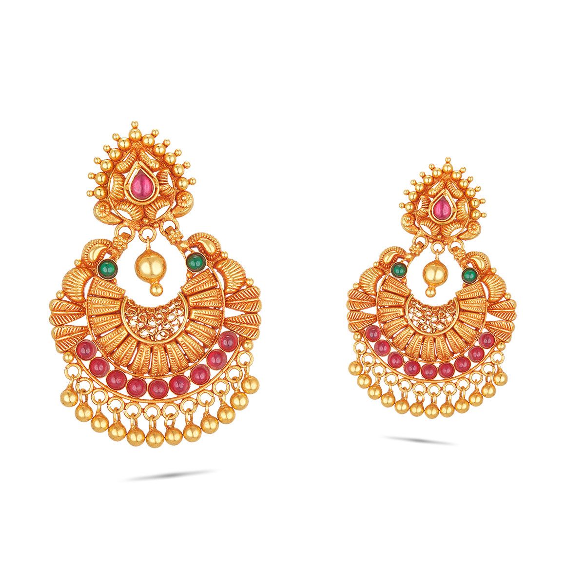 Traditional Enchanting Gold Earrings