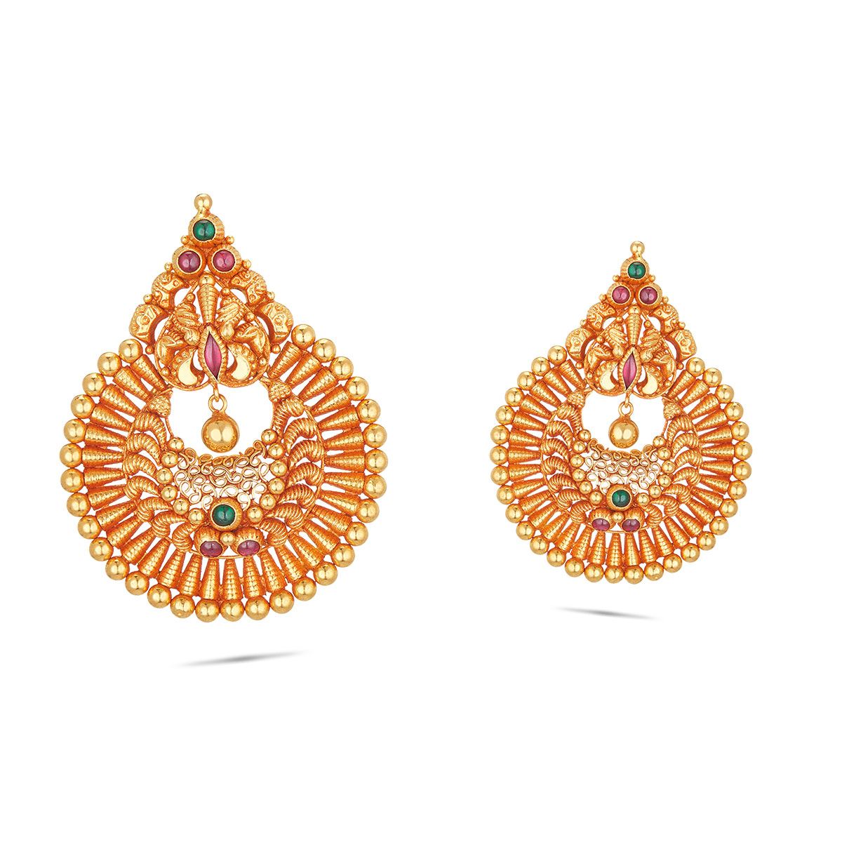 Traditional Enchanting Gold Earrings