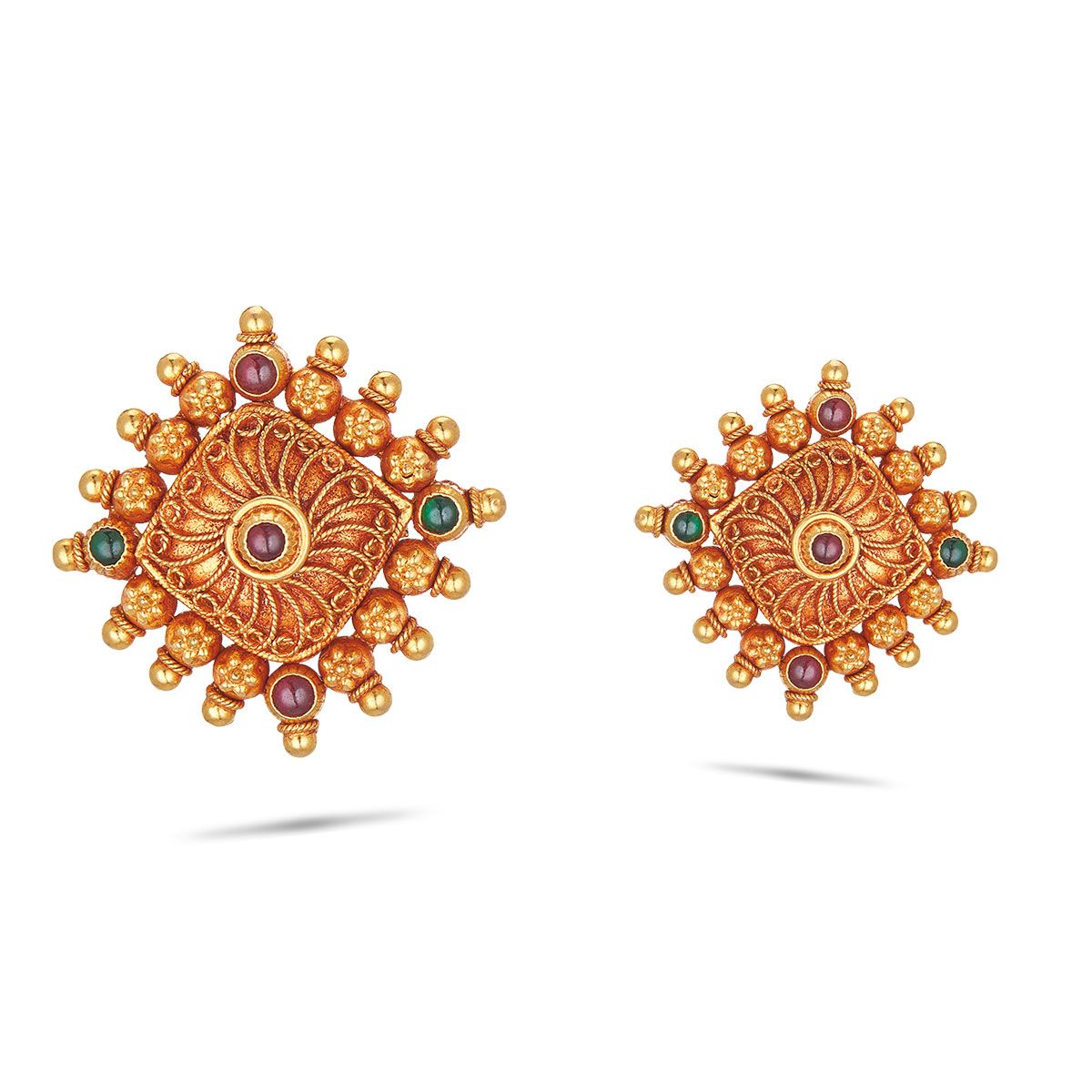 Traditional Enchanting Gold Earrings