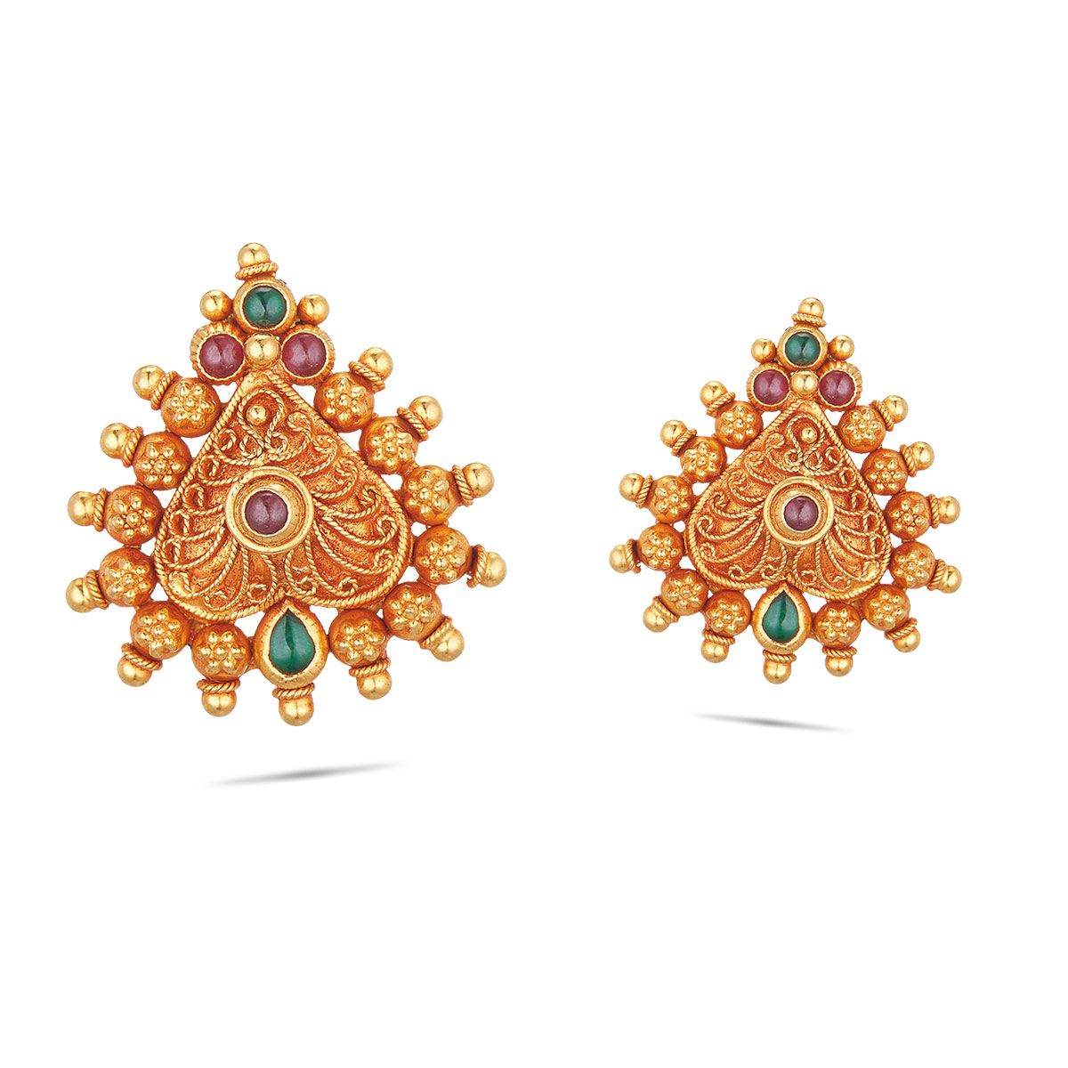 Traditional Enchanting Gold Earrings