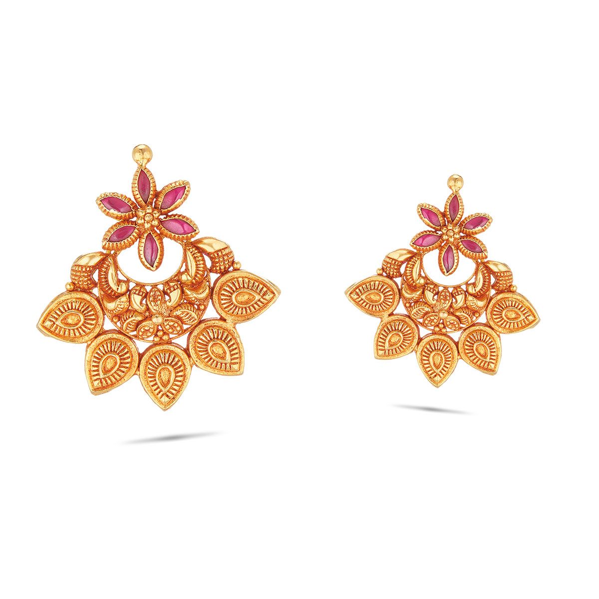 Traditional Enchanting Gold Earrings