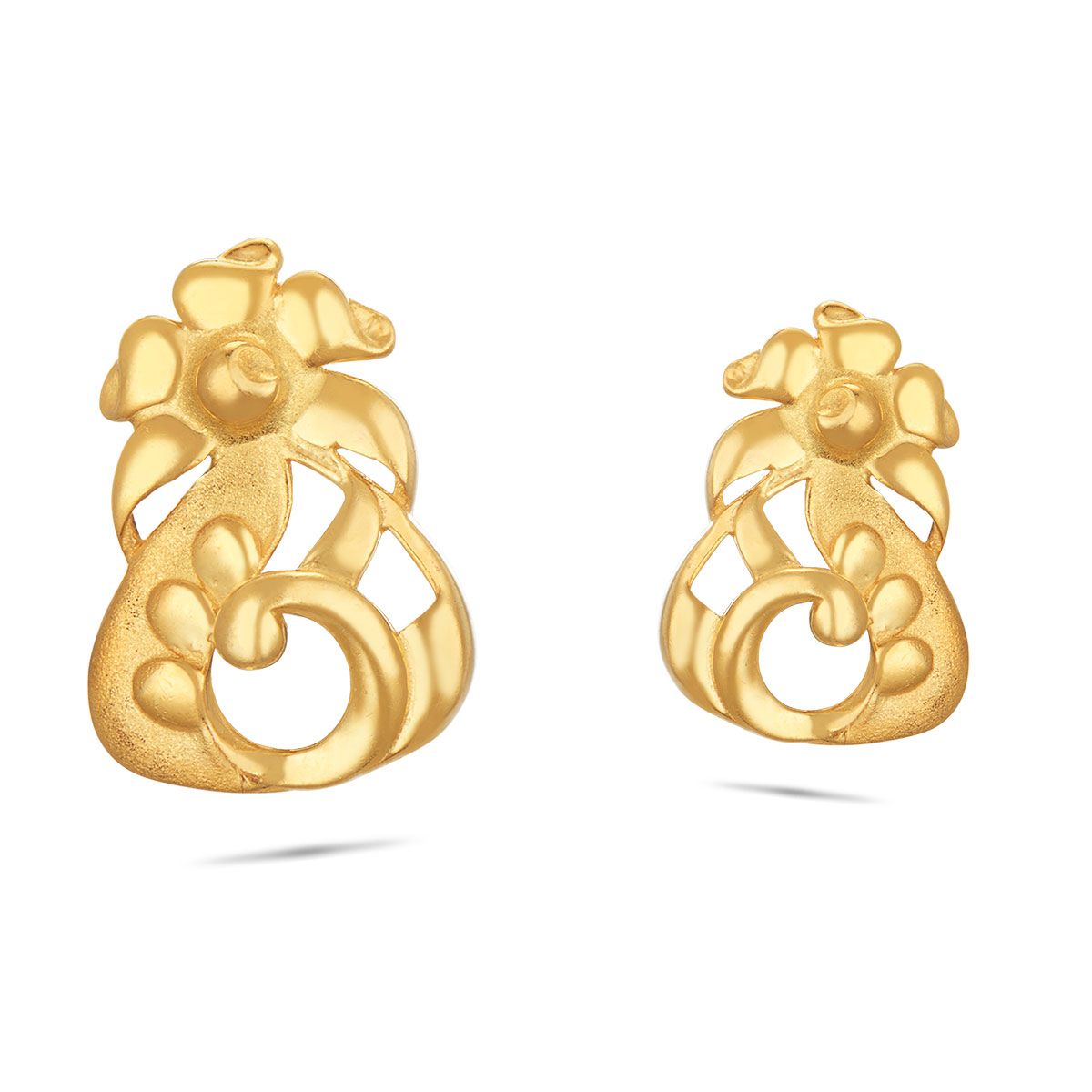 Buy Real Gold Design One Gram Gold Ring Type Bali Earrings for Women