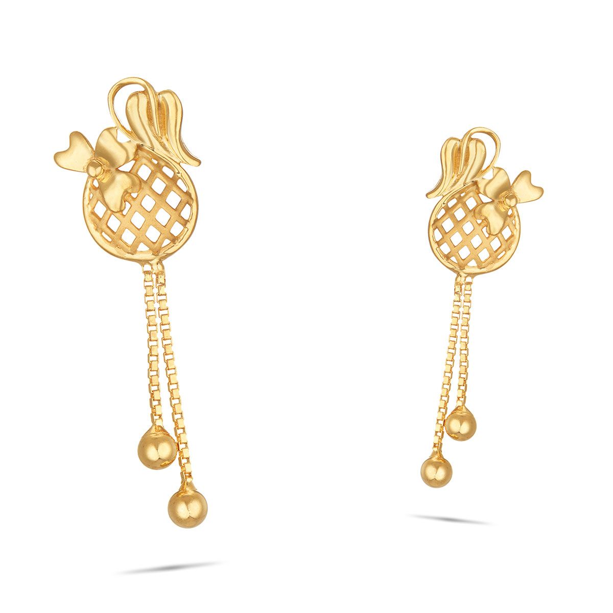 DREAMJWELL  Antique gold designer rond tops Earrings dj34412  dreamjwell