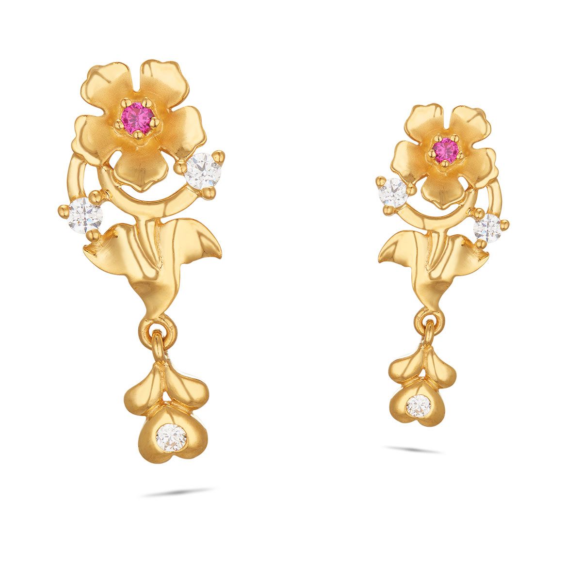 Flower 14K White Gold 4.08 Carat Diamond Drop Dangle Earrings – Robinson's  Jewelers