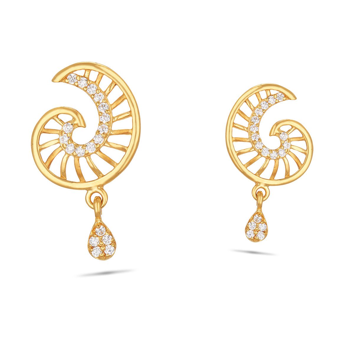 14 Kt Tricolor Gold Lucky Ladies' Hanging Earrings – NY Style Jewelry®