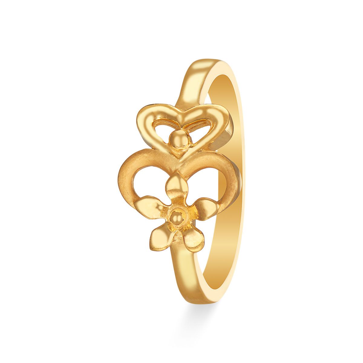 Women's Love Design Cartier Style Gold Color Titanium Steel Ring