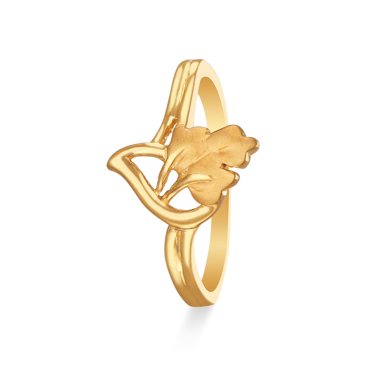 Stylish Leaf Gold Ring