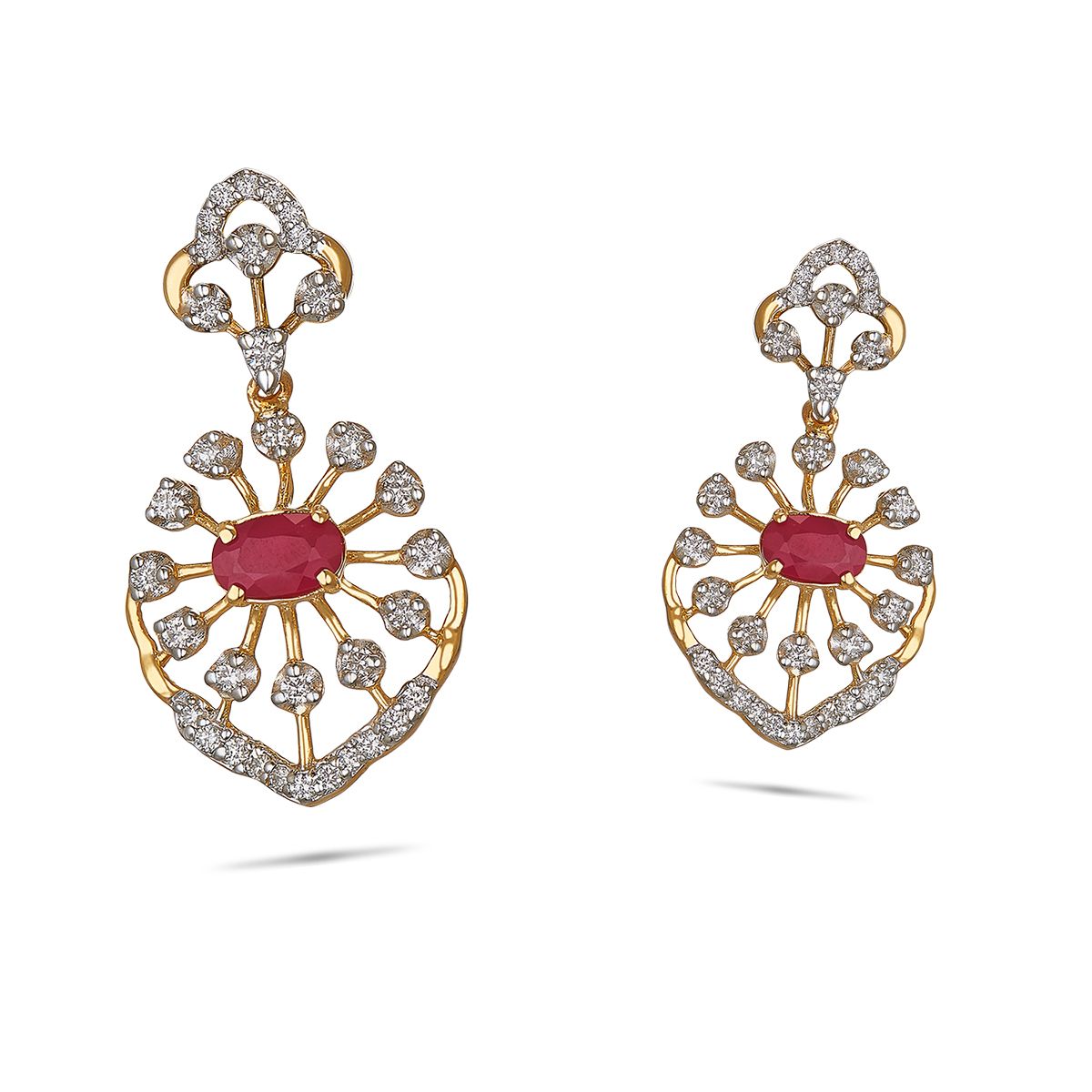 Share 72+ diamond and ruby earrings india best - 3tdesign.edu.vn