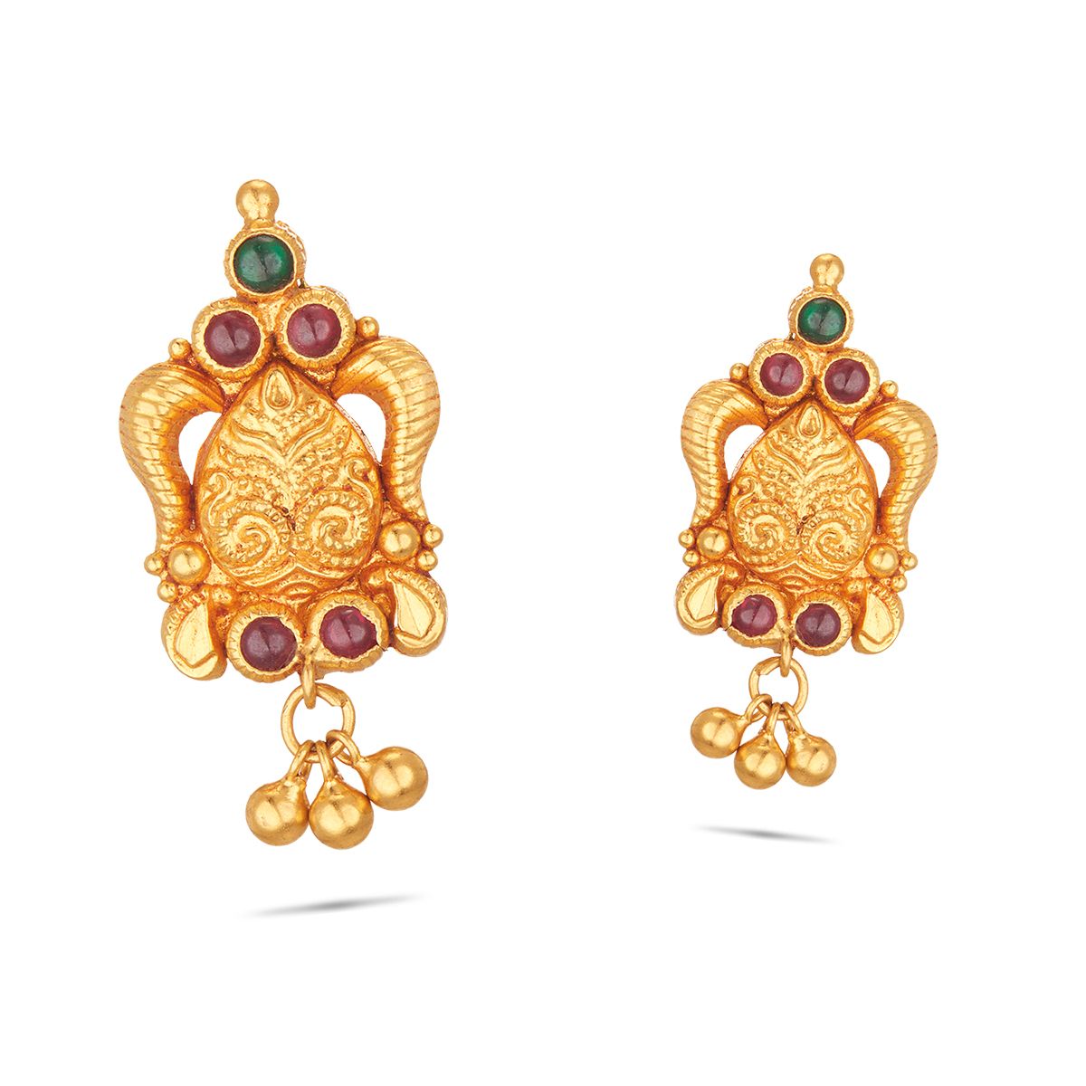 22k Plain Gold Earring JGS-2106-01262 – Jewelegance