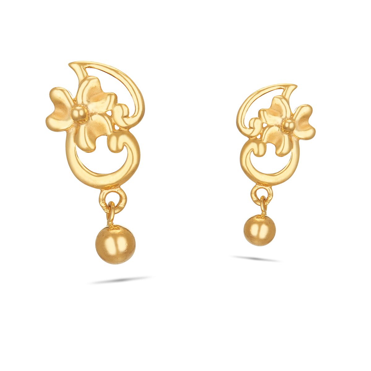 Elegant Floral Gold Earring