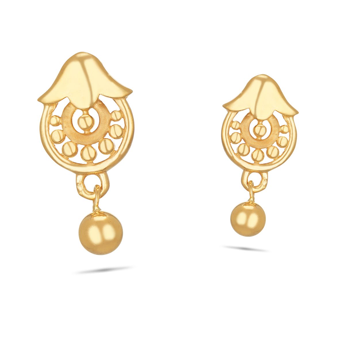 Gold Plated Circular Fancy Stylish stud Stone Earrings – Silvermerc Designs