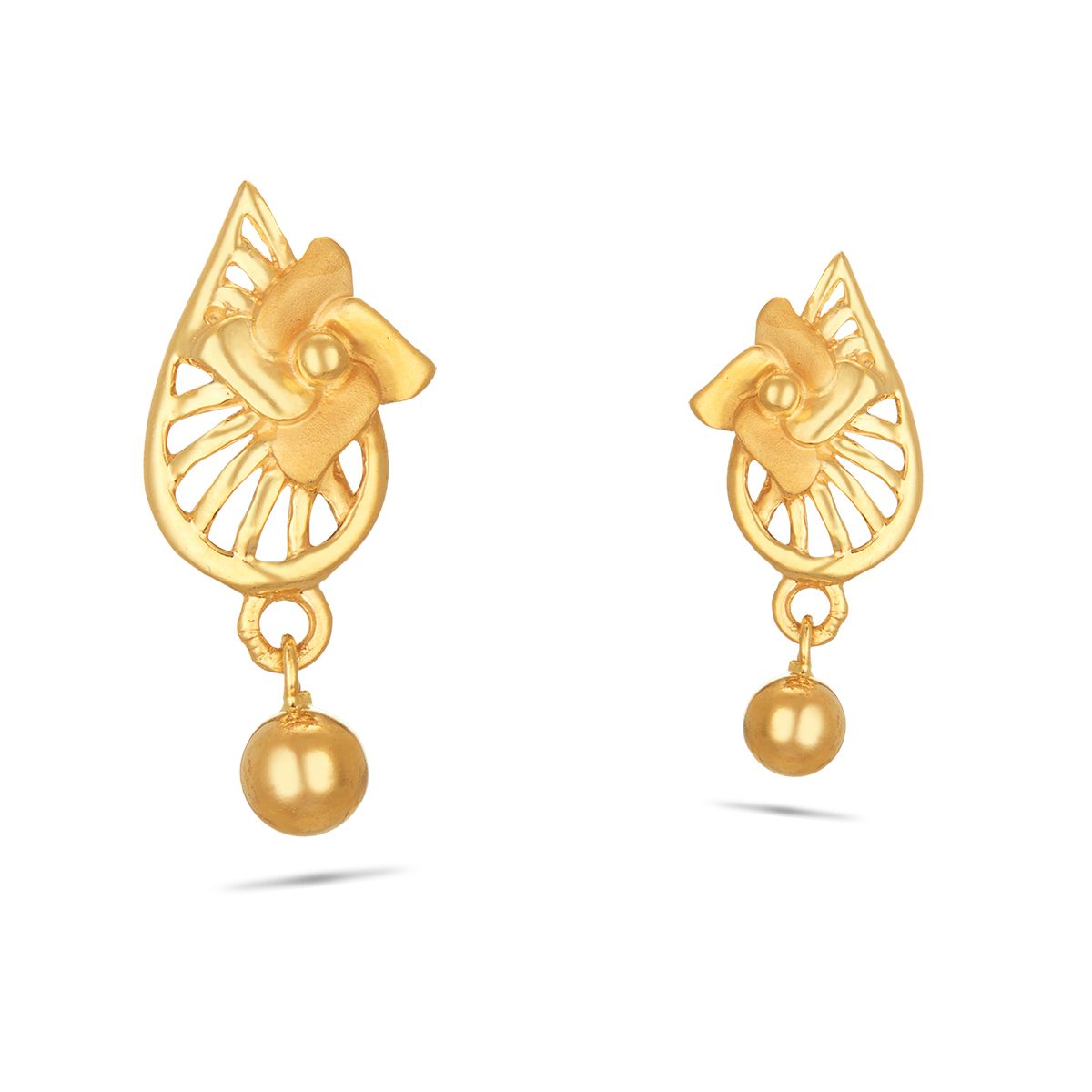 Striking Meenakari Gold Drop Earrings