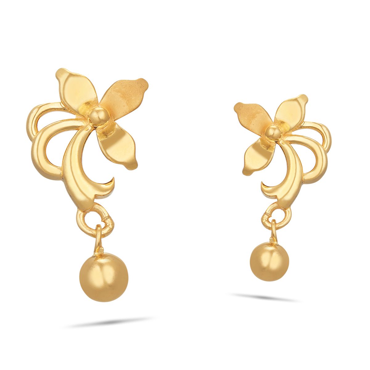 Buy quality Simple 22kt gold earrings design in Pune