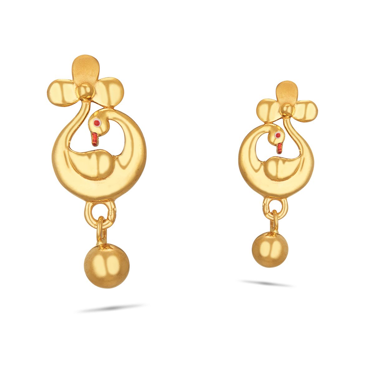 stylish daily wear gold earrings Archives | Madhurya