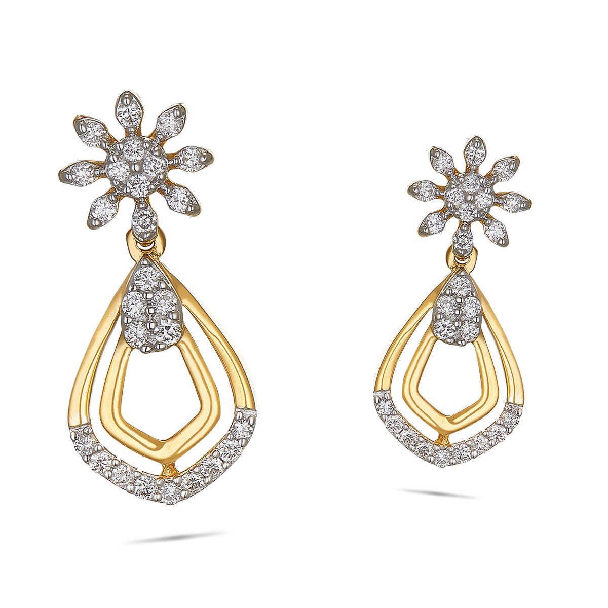 Enticing Gold Drop Earring