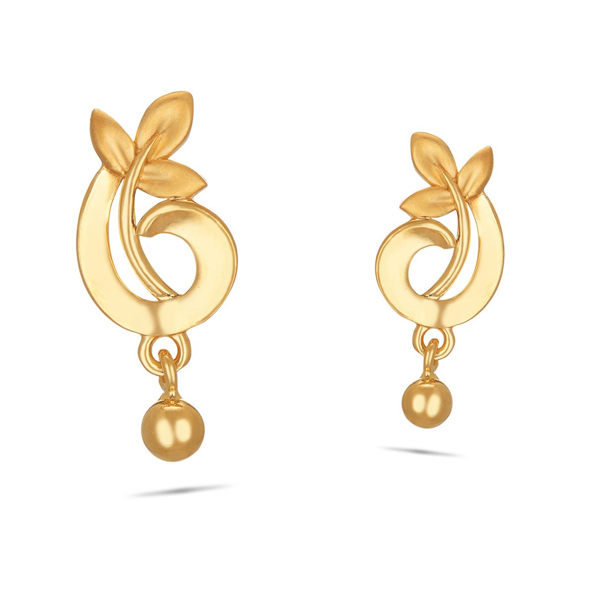 Gold Stamped Floral Tag Earrings – Burnish