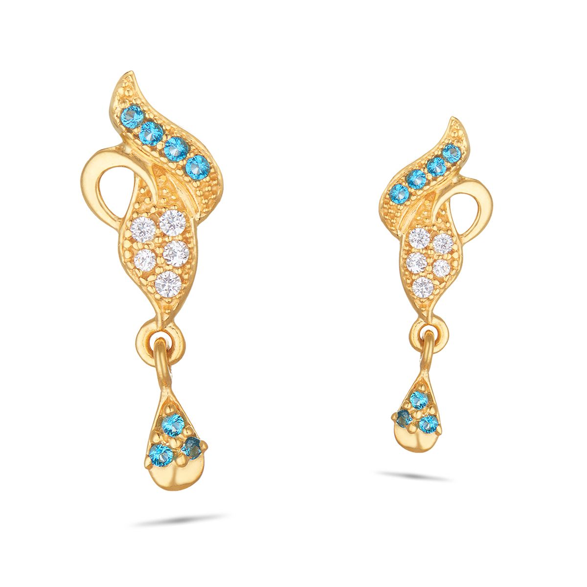 22k Plain Gold Earring JGS-2204-06034 – Jewelegance