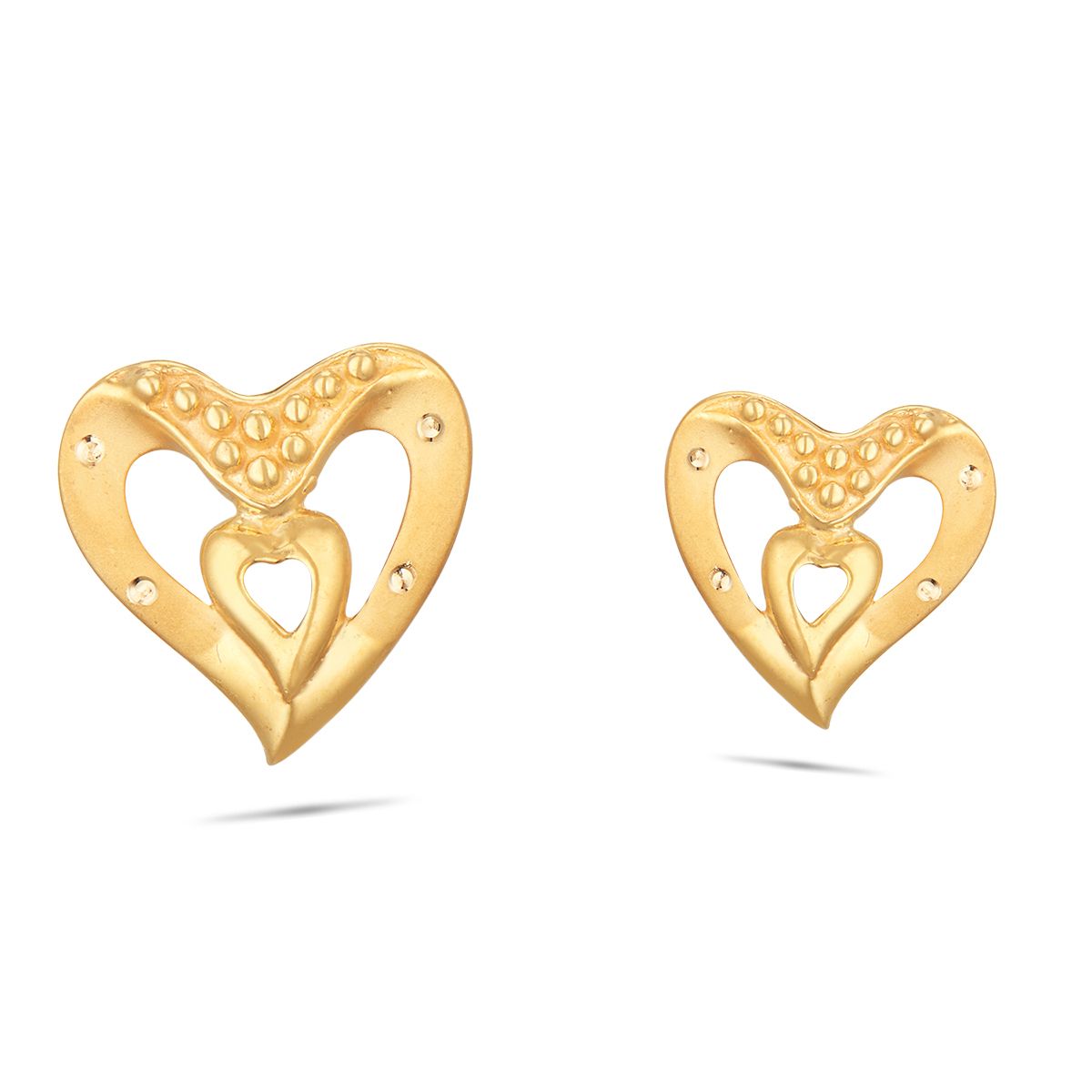 Buy 18k Gold Plated Heart Stud Earrings, Heart Earrings, 925 Sterling  Silver Earrings, Cz Earrings, Gold Earrings, Perfect Gift for Her Online in  India - Etsy