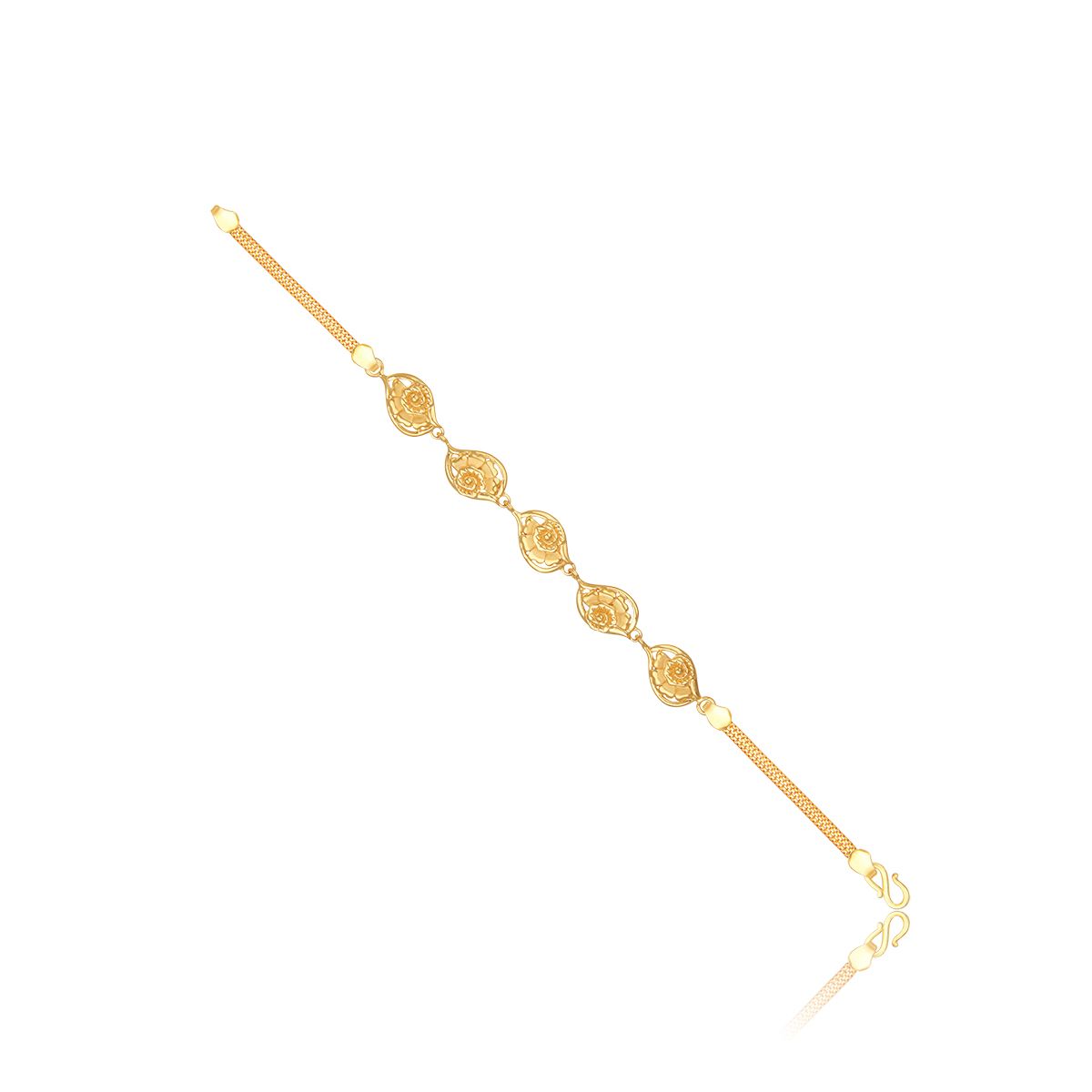 6 Types 24K Yellow Gold Plated Fancy Women's Chains Bracelet 8" |  eBay