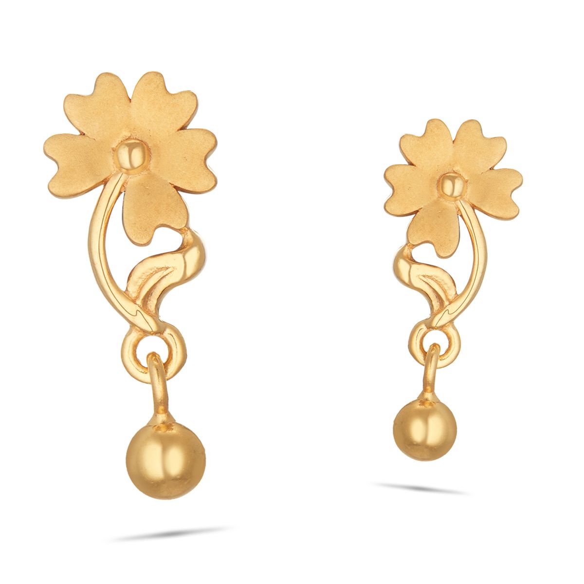 Buy Beautiful Flower Design Indian Antique Gold-plated Dangle Drop Beaded  Earrings South Indian Earrings, Punjabi Earrings, Pakistani Set Online in  India - Etsy