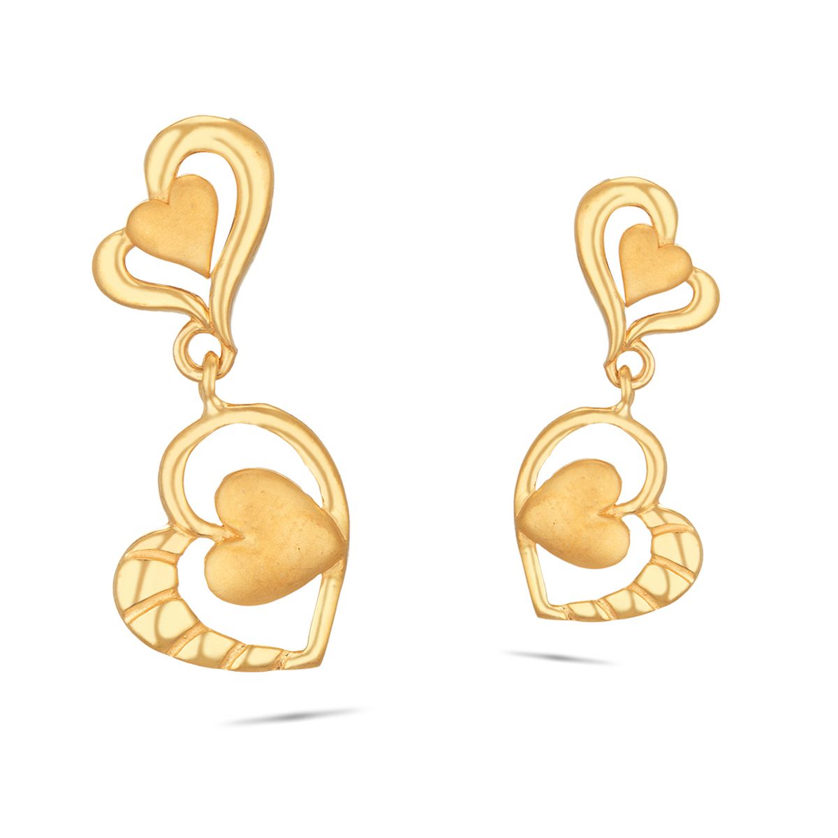 Blueberry golden beads emebllished heart shape drop earring – Blueberry  Accessories