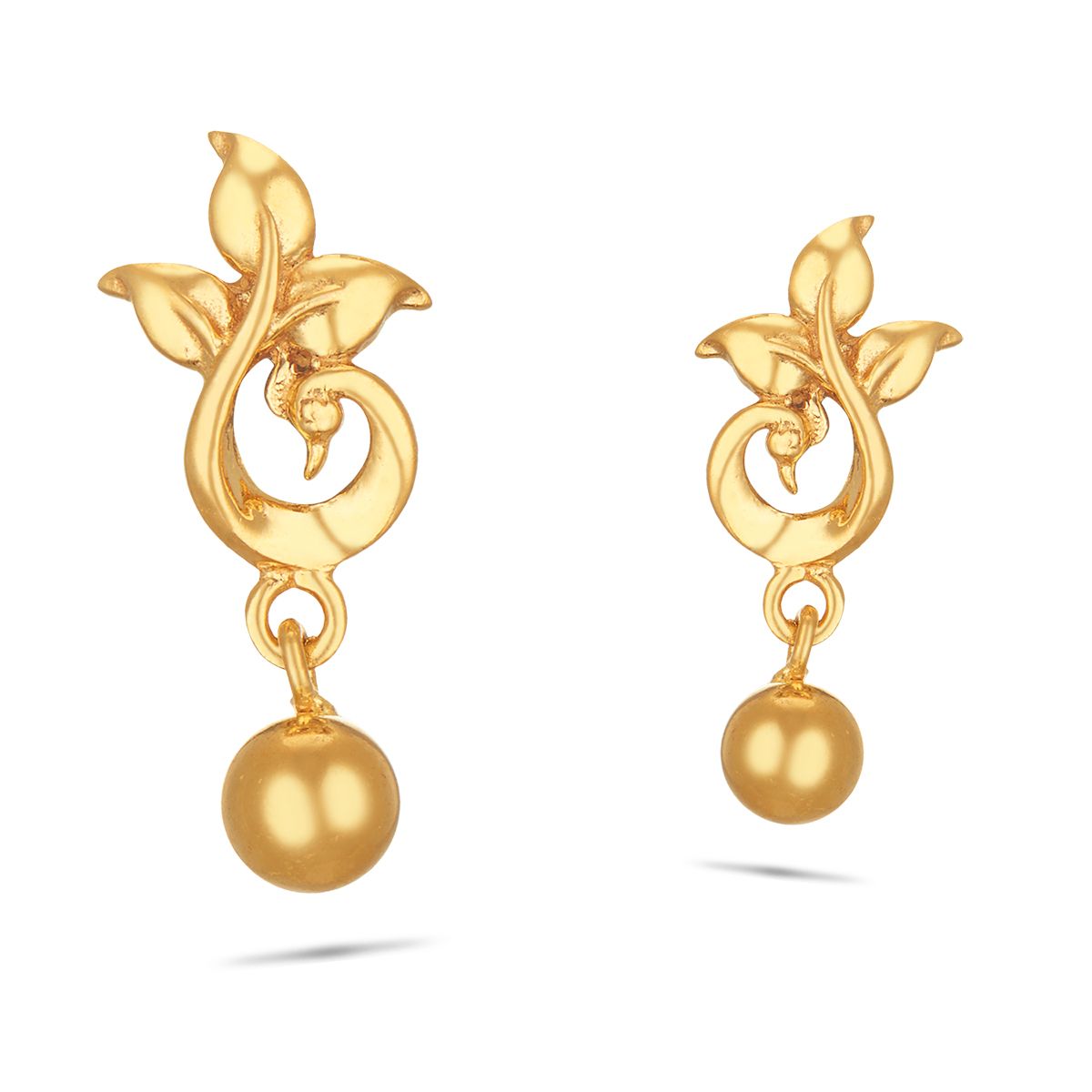 Buy Latest Flower Design Gold Plated Light Weight Earrings Best Price Online