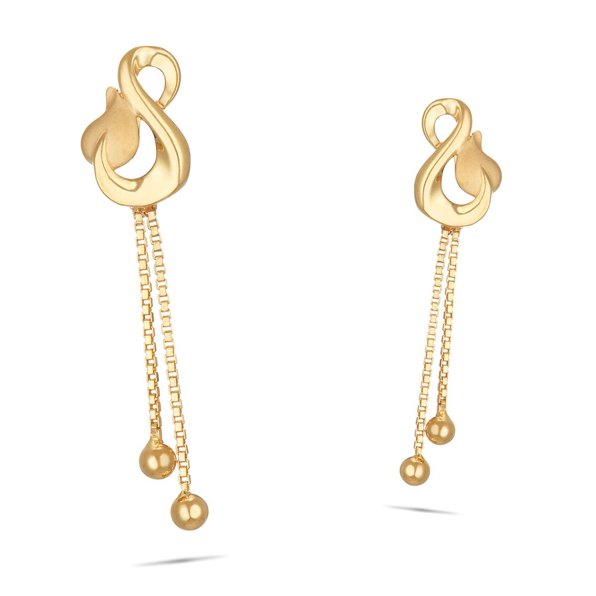 Gold 18kt Fancy Jhala Earring – Welcome to Rani Alankar