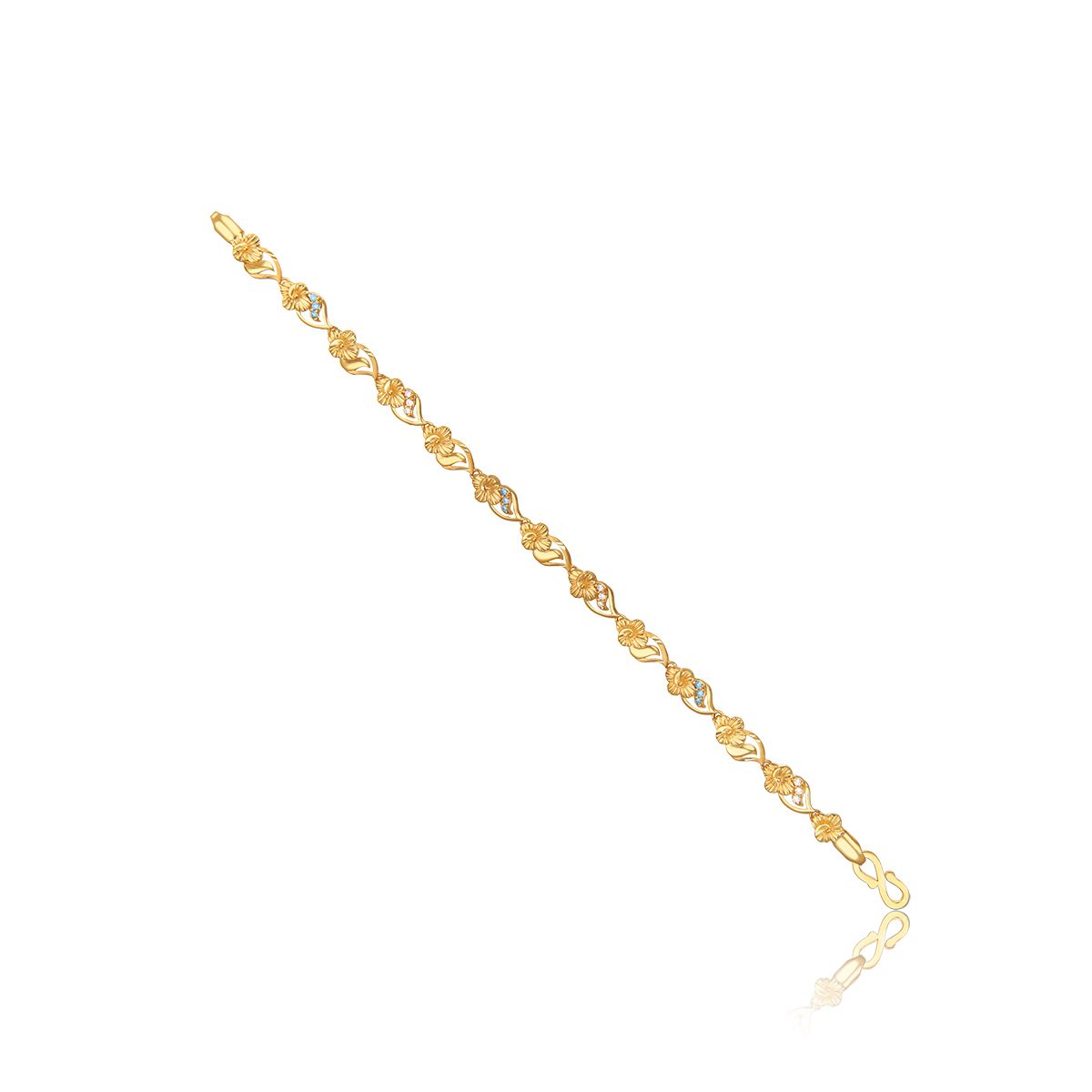 Buy Beautiful Light Weight Leaf Design One Gram Gold Bracelet for Teenage  Girl