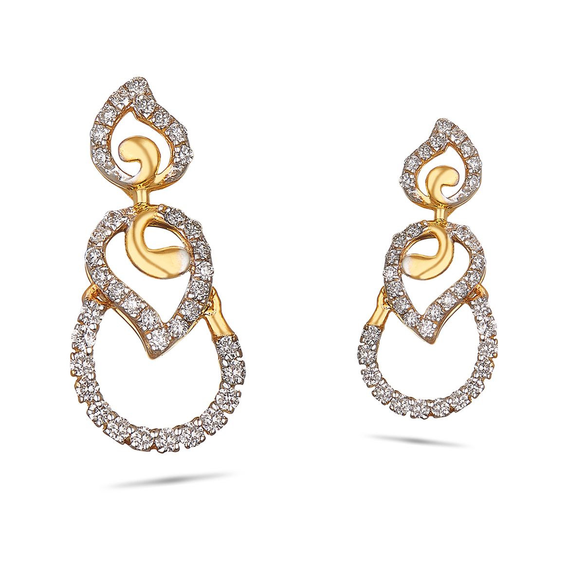 Buy Yellow Gold Earrings for Women by Virinda Online | Ajio.com