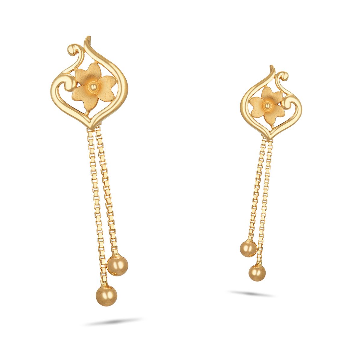 Buy Rose Gold Blooming Flower Earrings for Women Online in India