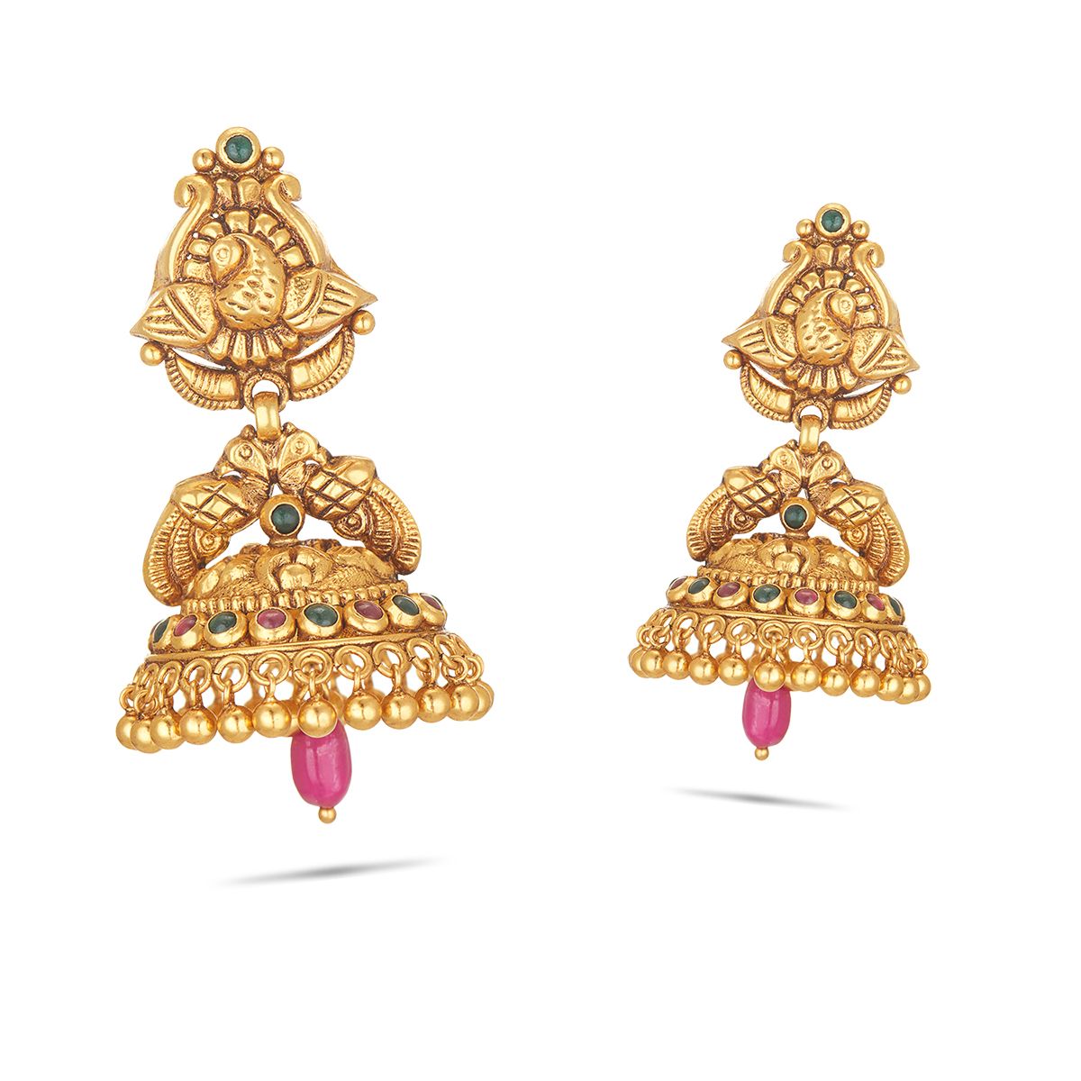 Gold Kundan Jhumka With Sahare /festive Jhumka/indian Earrings/jhumkas/meenakari  Jhumka/ Pakistani Jewelry/chandelier Earrings - Etsy Norway