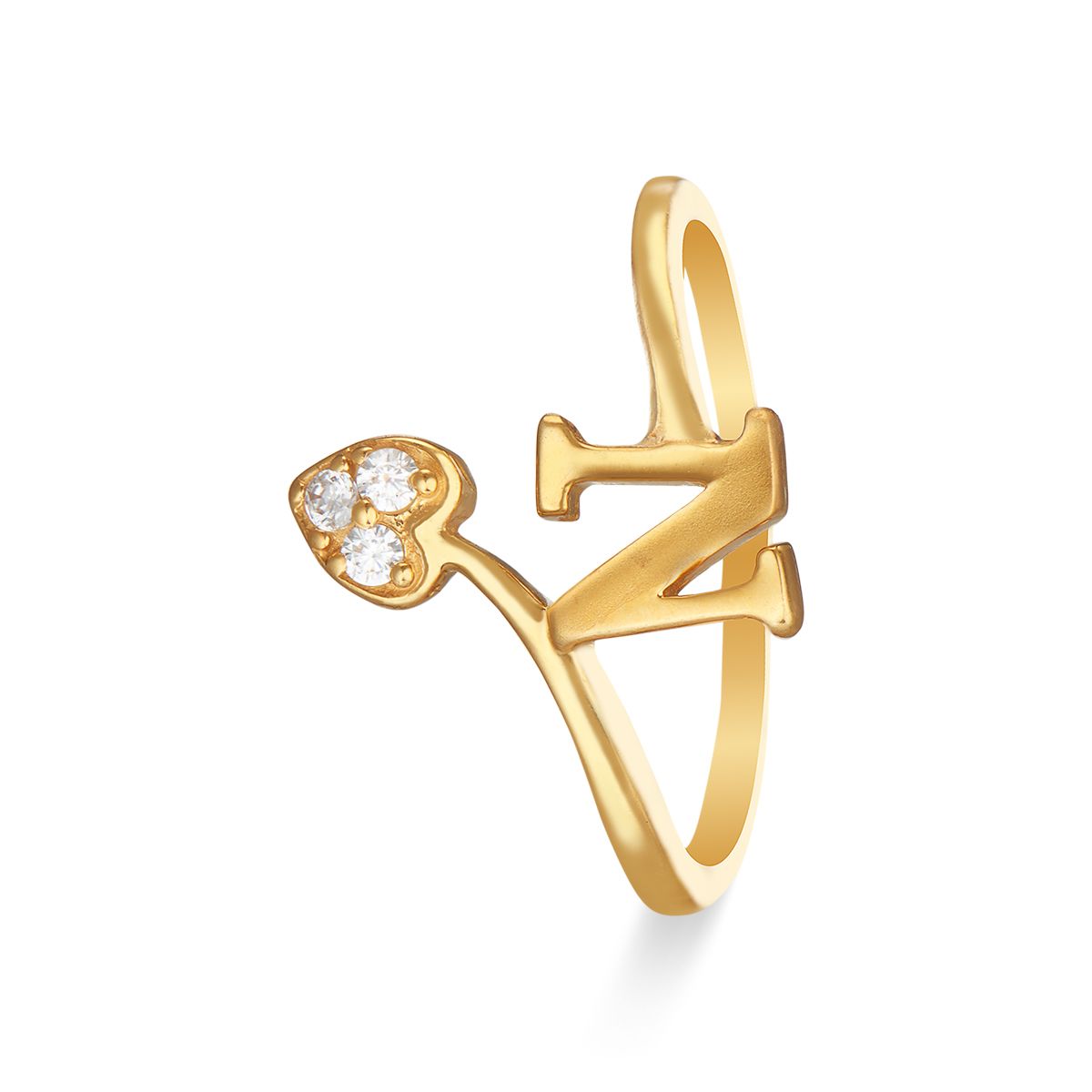 Buy Vighnaharta Spiral Ring Shank N Letter Gold Plated Alloy Finger Ring  for Women and Girls - [VFJ1310FRG11] Online In India At Discounted Prices
