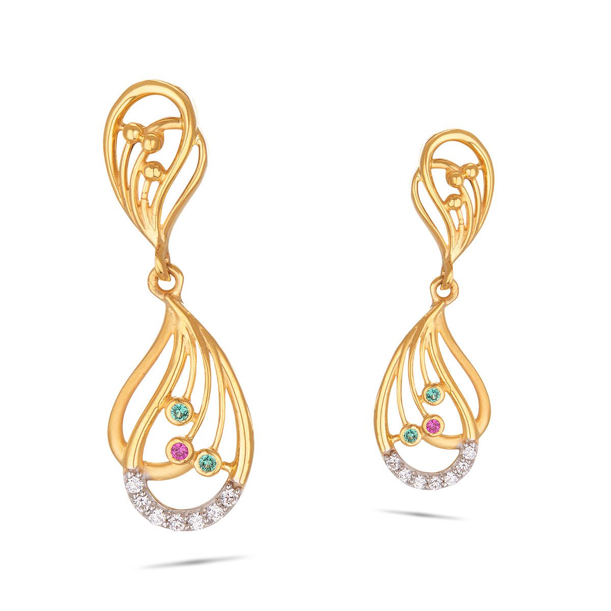 Buy quality 916 Gold Fancy Butterfly Design Earring in Ahmedabad