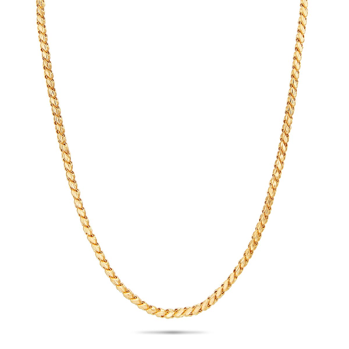 Fancy Hollow Leaf Gold Chain