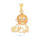 Monkey Gold Pendant