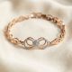 Floral Looped Diamond Rose Gold Bracelet
