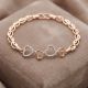 Heartin Linked Diamond Rose Bracelet