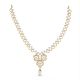 Floral Pearl Drop Diamond Necklace