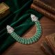 Emerald Layered Rose Diamond Necklace