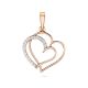 Diamond Accent Double Heart Pendant