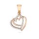 Diamond Accent Double Heart Pendant