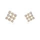 Diamond Grid Stud Earrings