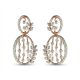 Fancy Floral Rose Gold Diamond Drops