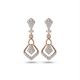 Bridal Rose Gold Diamond Drop Earring