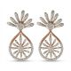 Bridal Rose Gold Diamond Drop Earrings