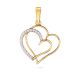 Diamond Fancy Double Heart Pendant