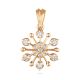 Diamond Snowflake Gold Pendant